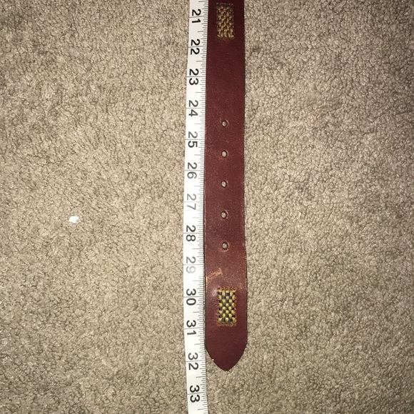 Fossil Leather Belt with Woven Design - Picture 7 of 7